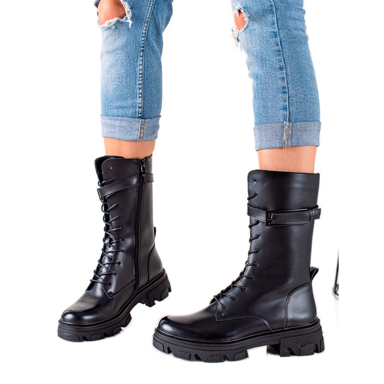 Botas clásicas de Sergio Leone negro Botas clásicas de Sergio Leone negro