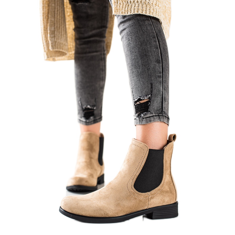 TRENDI Botas Chelsea con estilo beige TRENDI Botas Chelsea con estilo beige