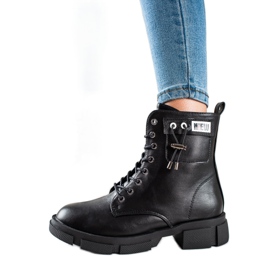 Goodin Bolsos de cordones negros con adorno