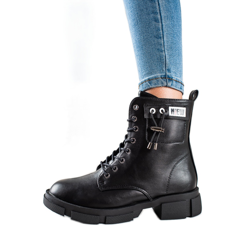 Goodin Bolsos de cordones negros con adorno