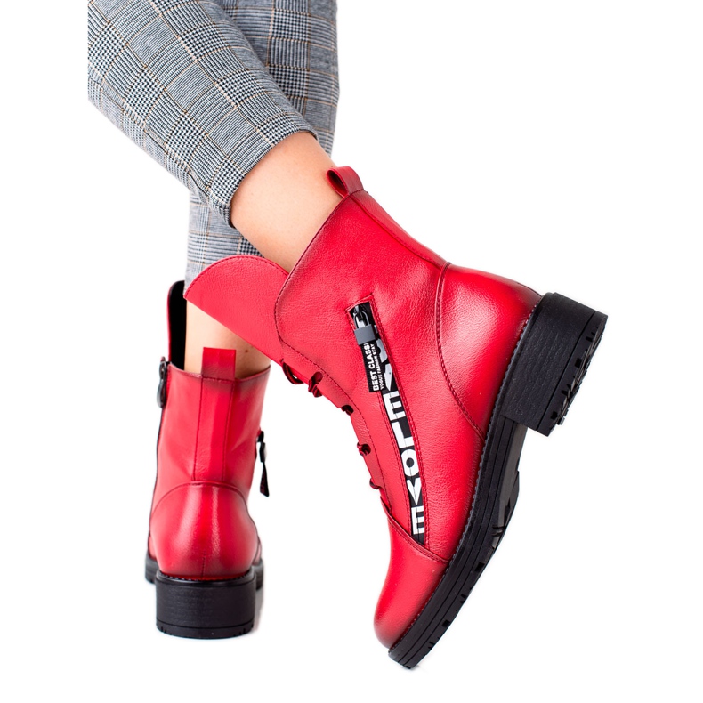 W. Potocki Botines rojos de moda Potocki W. Potocki Botines rojos de moda Potocki