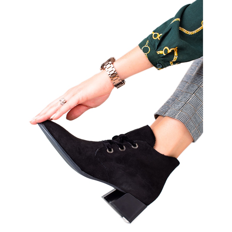 Botas de tacón bajo de Sergio Leone negro Botas de tacón bajo de Sergio Leone negro