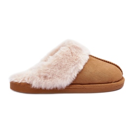 Pantuflas de Mujer Pantuflas con Piel Camel Pinky marrón