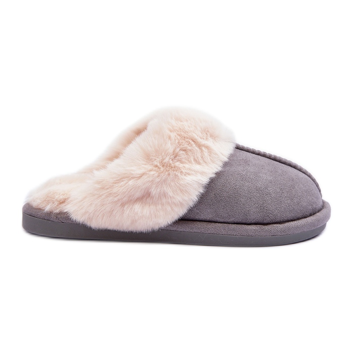 Pantuflas de Mujer Pantuflas con Piel Gris Pinky