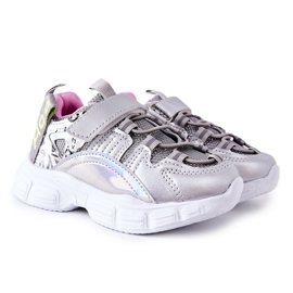 PJ2 Zapatilla Deportiva Infantil Con Velcro Silver Vibo plata