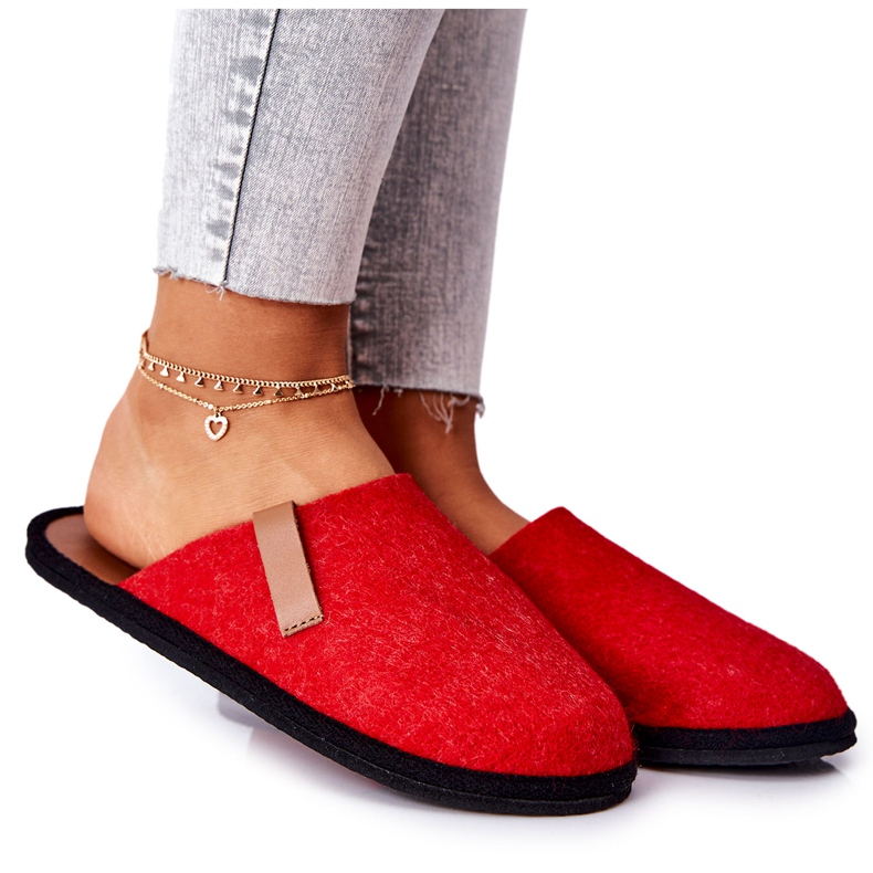 Big Star Zapatillas de casa de mujer Panto Fino II267002 Rojo-Marrón
