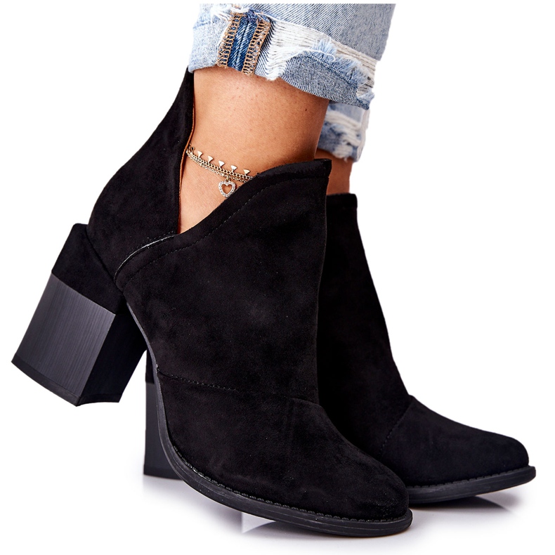 PM1 Botas De Mujer Con Corte De Tacón Negro Meliori PM1 Botas De Mujer Con Corte De Tacón Negro Meliori