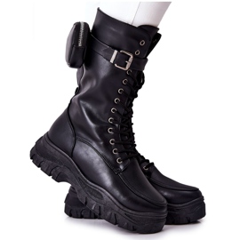 Botas de plataforma Issanti negras con riñón negro