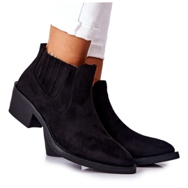 Botas sin cordones de ante negras Assanella negro