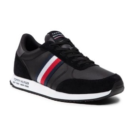 Zapatos Tommy Hilfiger Runner Lo Leather Mix M FM0FM03736 Bds negro