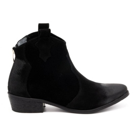 Exquisite Botas de piel mujer 1128EX negro