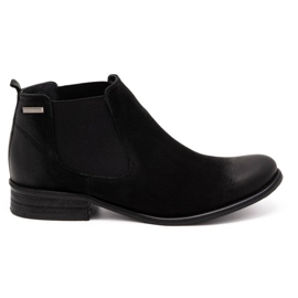 Exquisite Botas de cuero Jodhpur boots 835EX negro