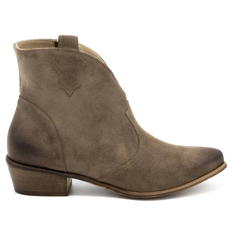 Exquisite Botas mujer piel 1137 beige oscuro