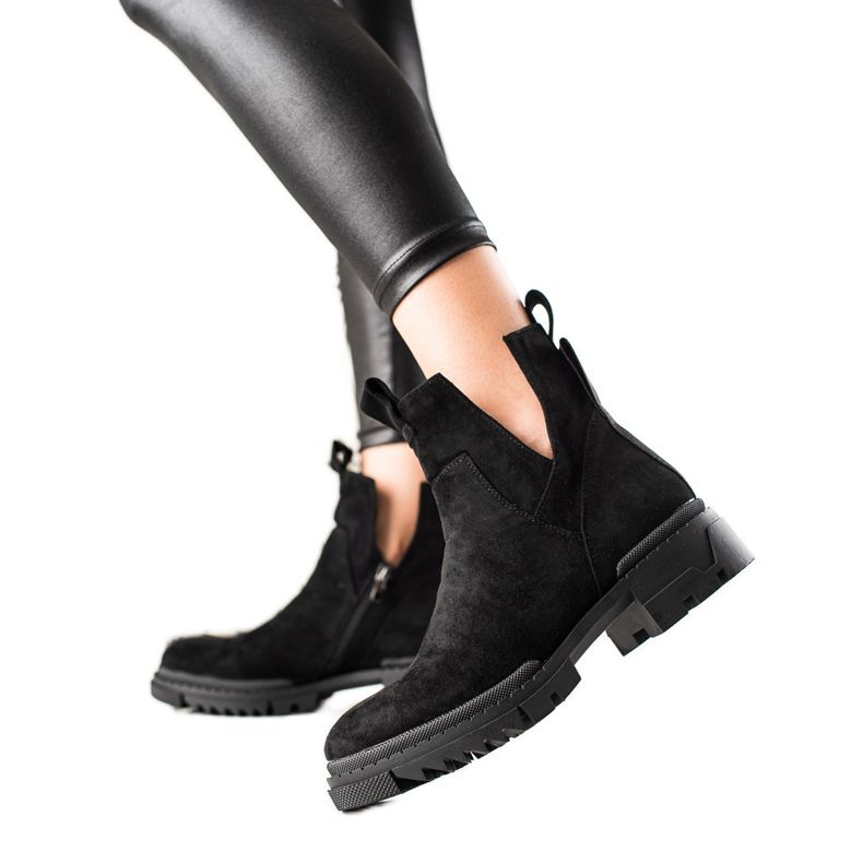 W. Potocki Bolsos de ante recortables negro W. Potocki Bolsos de ante recortables negro