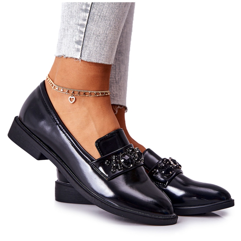 PG1 Zapatos Con Tira Valisso Negra Decorativa negro