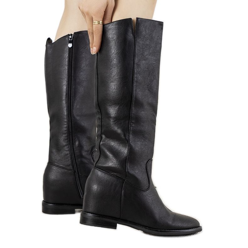 Botas negras en la cuña Rosamonde negro