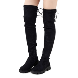 Botas negras con suela alta de Patrice negro