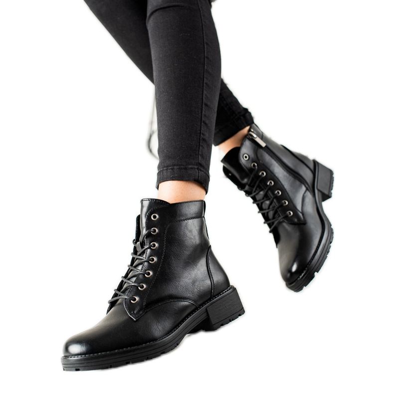 W. Potocki Tramperos negros de cuero Eco Potocki W. Potocki Tramperos negros de cuero Eco Potocki