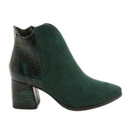 M.Daszyński Botas de ante verde MR2025-3 negro