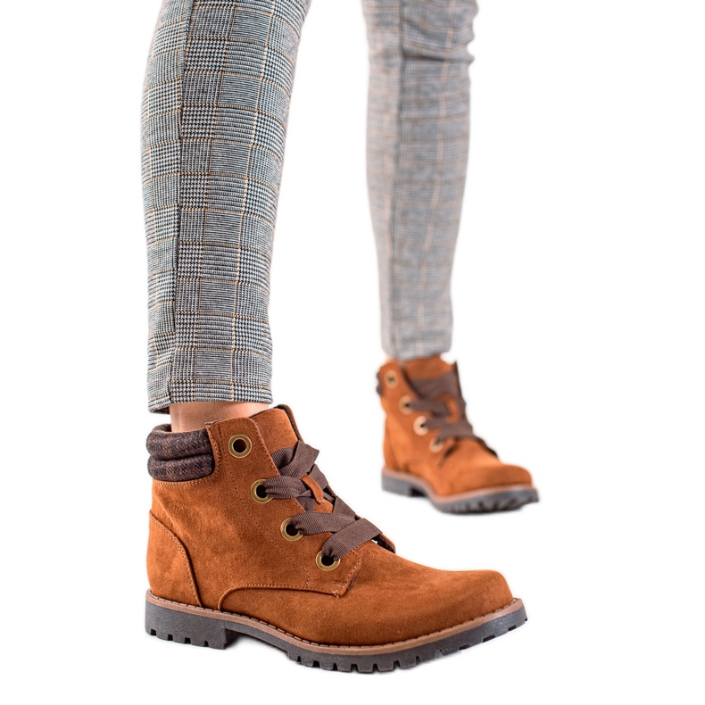 TRENDI Botas de gamuza Traper marrón