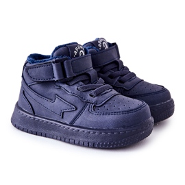Zapatos Deportivos Calientes Para Niños Azul Marino Clafi