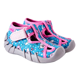 BEFADO S.A. Zapatillas Inblu Con Velcro 190P100 Azul-Rosa rosado