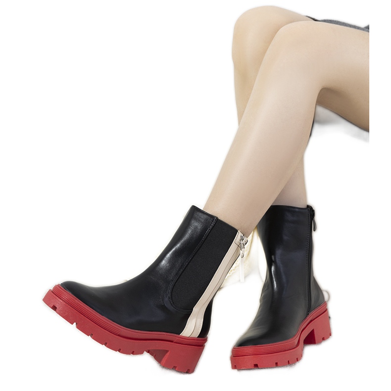 Botas negras con raya Albina negro