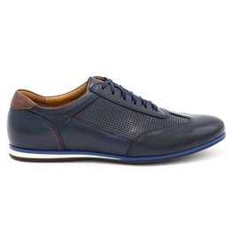 Kampol Zapato casual piel hombre 64/54 azul marino