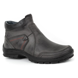 Olivier Botas de piel de invierno para hombre 352MP gris
