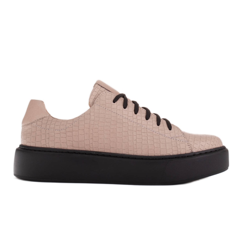 Marco Shoes Zapatillas de napa ligera beige