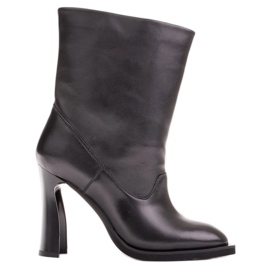 Marco Shoes Botines de piel suave negro