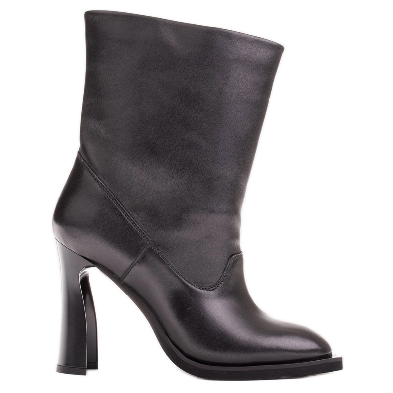 Marco Shoes Botines de piel suave negro