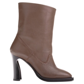 Marco Shoes Botines de piel suave marrón