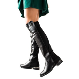 Weide Botas altas elegantes negro