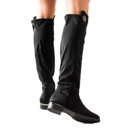 Weide Botas altas elegantes negro