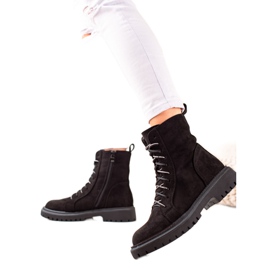 TRENDI Botas negras con cordones negro TRENDI Botas negras con cordones negro