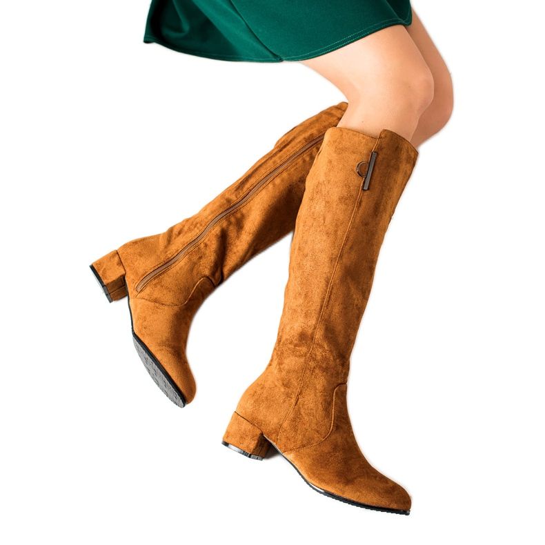 TRENDI Cómodas botas de camello marrón TRENDI Cómodas botas de camello marrón