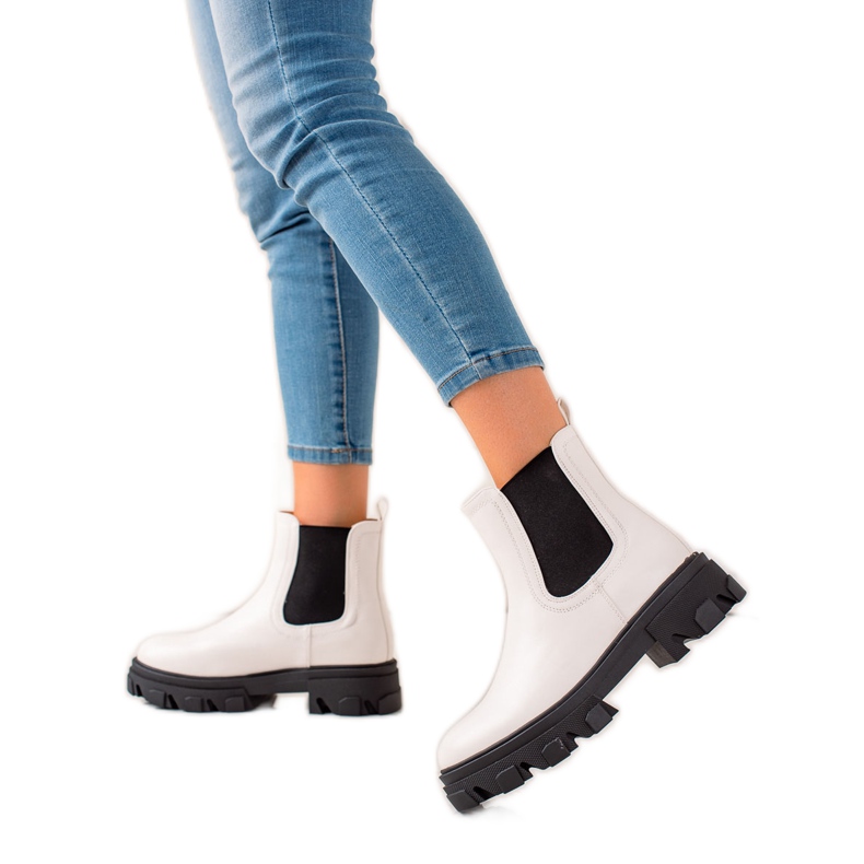 Seastar Botas Chelsea de moda en la plataforma blanco Seastar Botas Chelsea de moda en la plataforma blanco