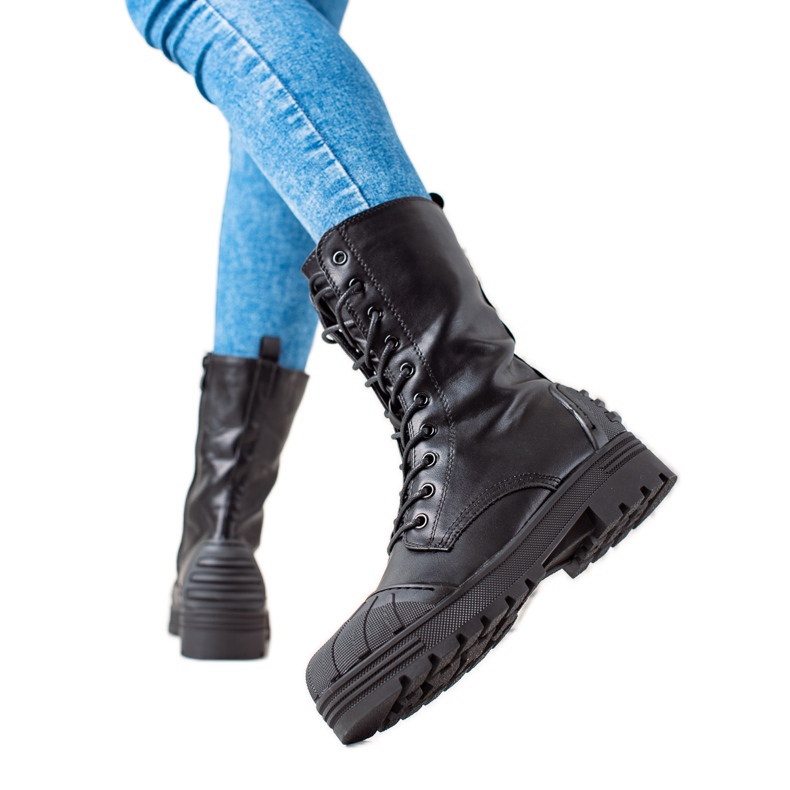 Seastar botas altas con cordones negro Seastar botas altas con cordones negro