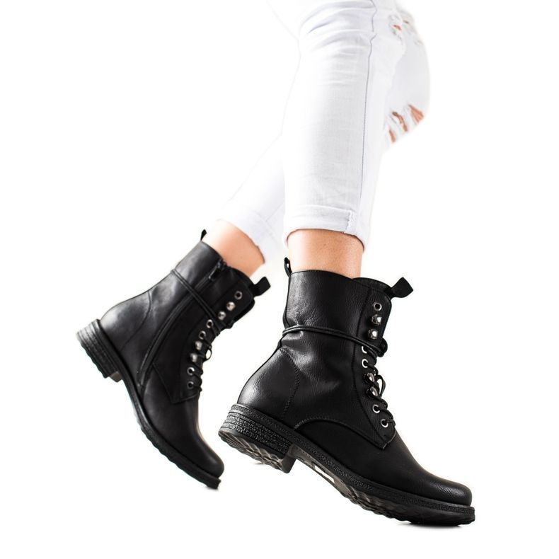 Super Mode Botas clásicas con cordones negro