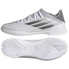 Botas de fútbol Adidas X Speedflow.3 In Jr FY3315 gris blanco sombras de grey