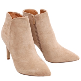 Botas de tacón alto en color caqui Malawi beige