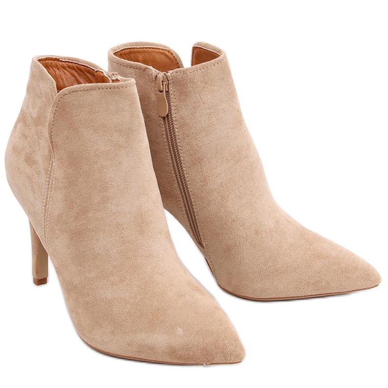 Botas de tacón alto en color caqui Malawi beige
