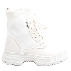 Botas con parte superior de calcetín Ritius Beige