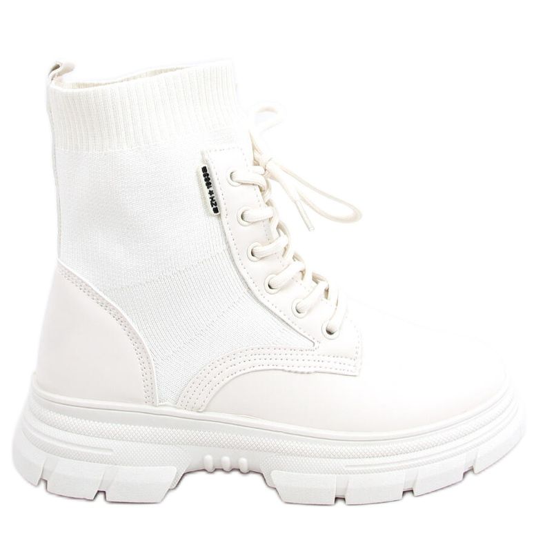 Botas con parte superior de calcetín Ritius Beige