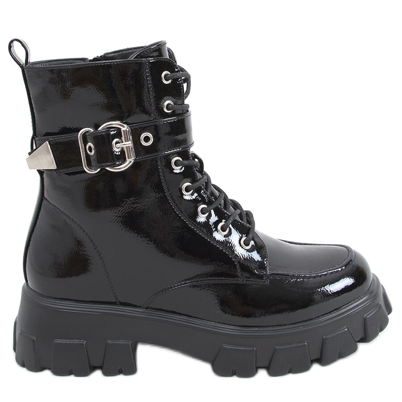 Botas lacadas Addi Black negro