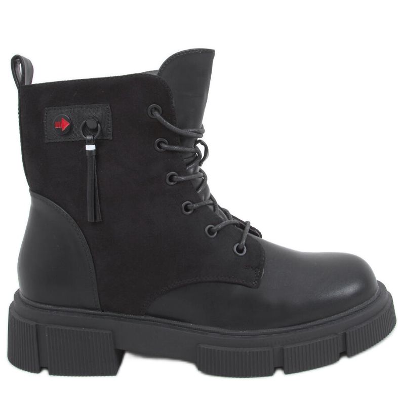 Botas Provo Black con suela gruesa negro