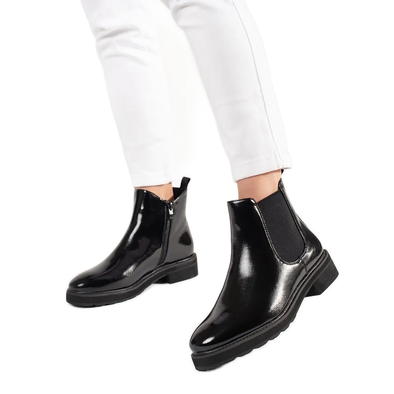 Botas negras clásicas de Sergio Leone negro