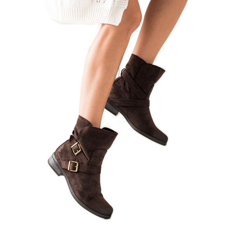 W. Potocki botas sin cordones Potocki de ante marrón