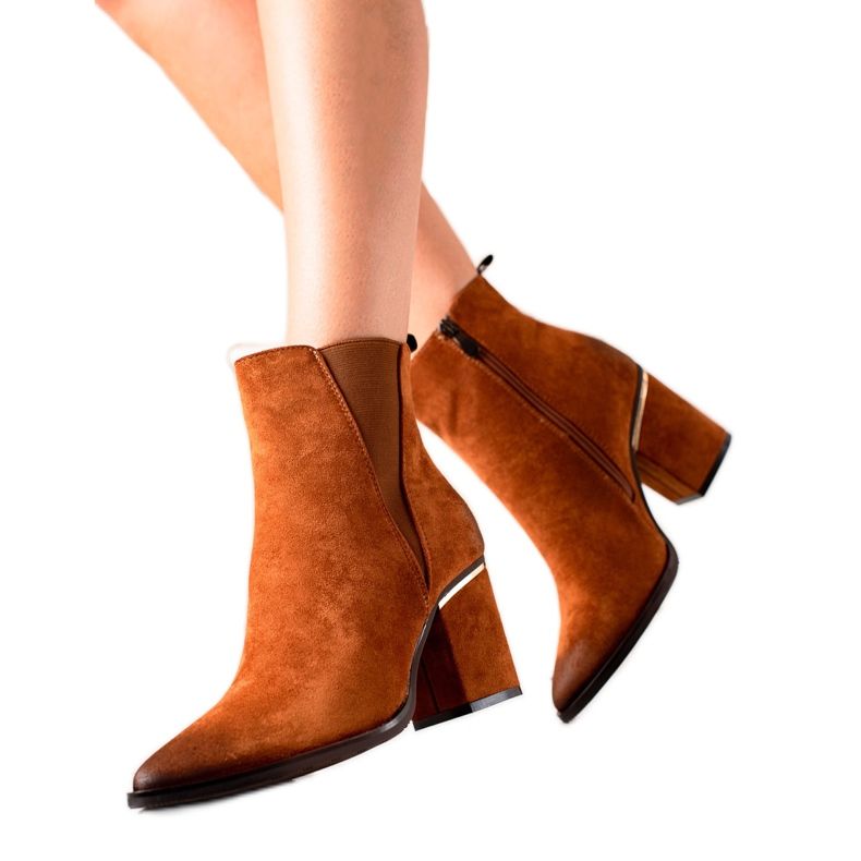 W. Potocki Botas en un poste ancho de Potocki marrón W. Potocki Botas en un poste ancho de Potocki marrón